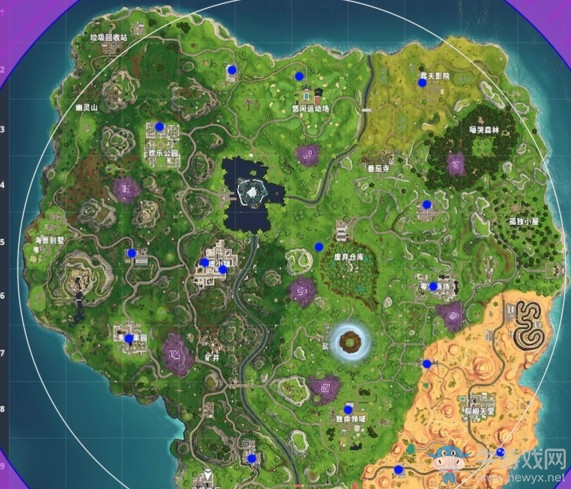 《堡壘之夜》路燈聚光燈位置介紹