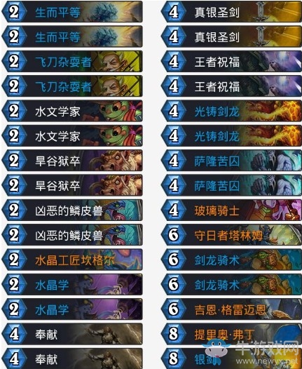 《爐石傳說》砰砰計劃前朝余孽偶數騎卡組推薦