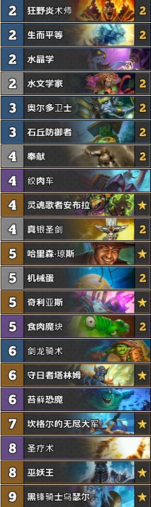 《爐石傳說(shuō)》砰砰計(jì)劃月初控制騎卡組推薦