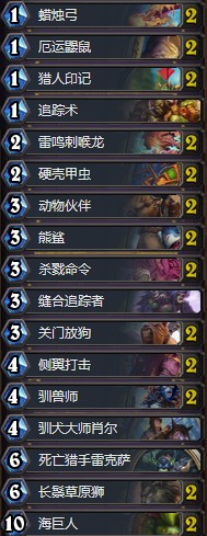 《爐石傳說(shuō)》砰砰計(jì)劃月末上分中速獵卡組推薦