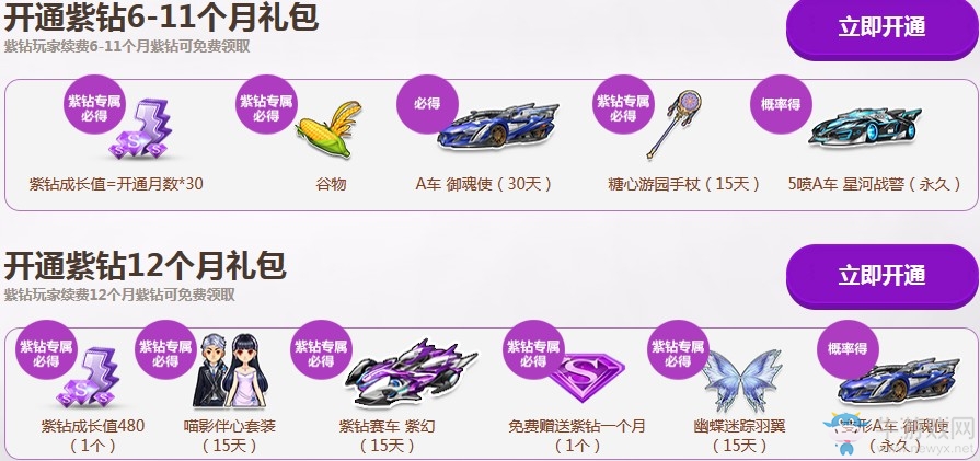 《QQ飛車》紫鉆成長節(jié)節(jié)高 有機會獲得紫鉆專屬極品