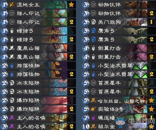 《爐石傳說》拉斯塔哈的大亂斗山貓之神任務獵卡組推薦