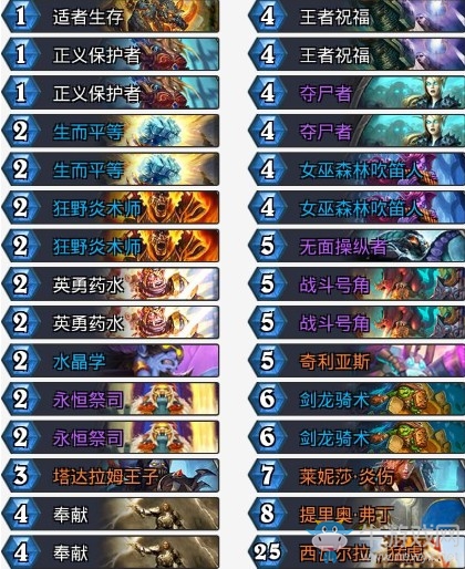 《爐石傳說》拉斯塔哈的大亂斗王師傅無限buff騎卡組推薦