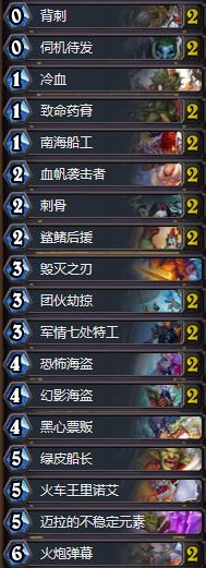 《爐石傳說》拉斯塔哈的大亂斗ostkaka海盜賊卡組推薦