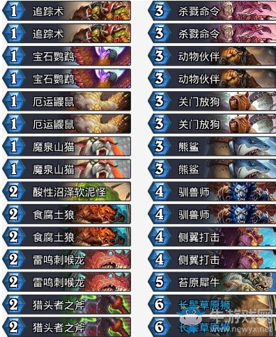 《爐石傳說》拉斯塔哈的大亂斗最強藍白中速獵卡組推薦