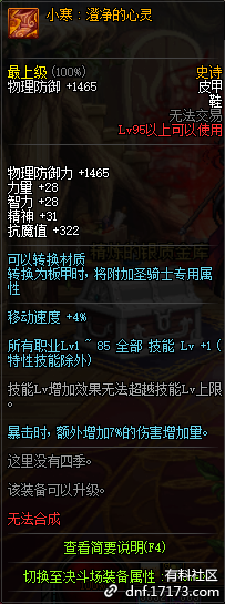 《DNF》95級史詩皮甲套永恒的季節(jié)介紹