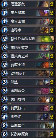 《爐石傳說》拉斯塔哈的大亂斗藍白中速獵卡組推薦