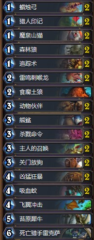 《爐石傳說(shuō)》拉斯塔哈的大亂斗傳說(shuō)第五中速獵卡組推薦