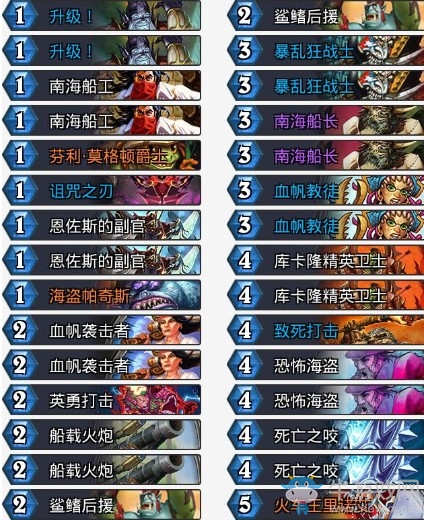 《爐石傳說》拉斯塔哈的大亂斗狂野海盜戰(zhàn)卡組推薦