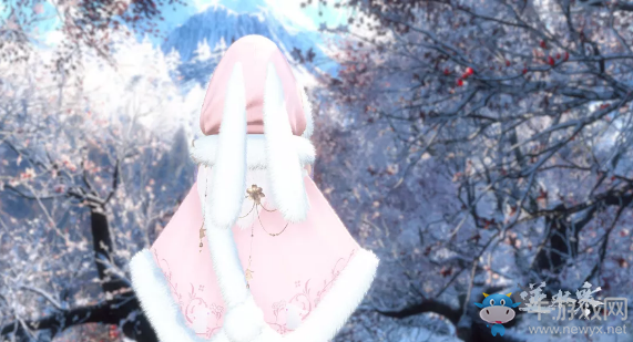 《逆水寒》兔耳毛絨帽霜兔悅外觀介紹