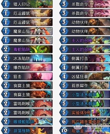 《爐石傳說》拉斯塔哈的大亂斗wiRer混合獵卡組推薦