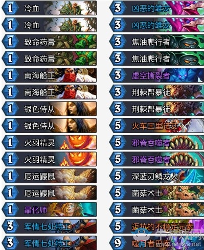 《爐石傳說》拉斯塔哈的大亂斗比利君前百奇數賊卡組推薦