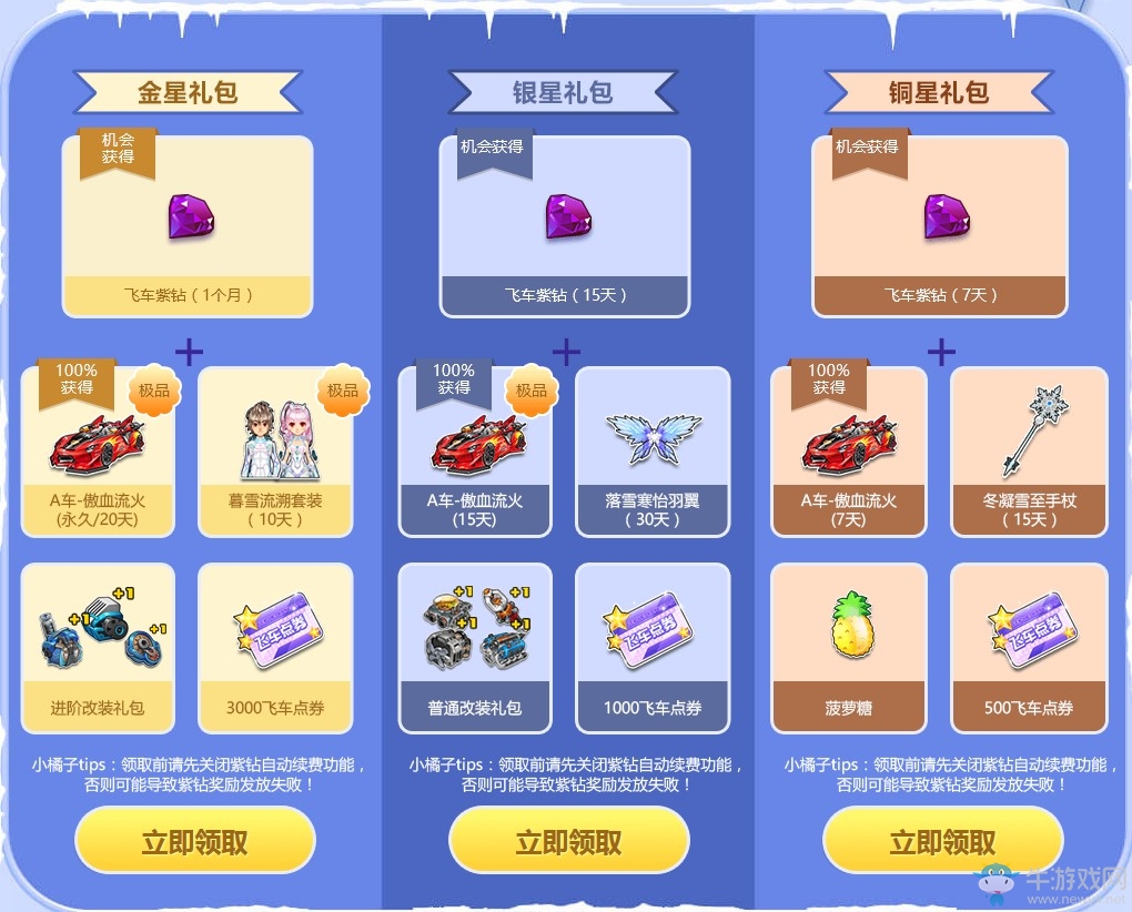 《QQ飛車》1月飛車幸運星 免費紫鉆永久A車