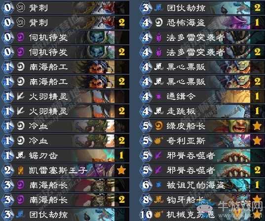 《爐石傳說》拉斯塔哈的大亂斗海盜機克賊卡組推薦