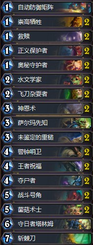 《爐石傳說》拉斯塔哈的大亂斗歐服前百快攻奧秘騎卡組推薦