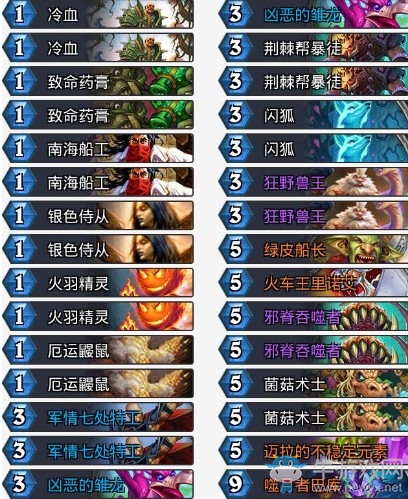 《爐石傳說》拉斯塔哈的大亂斗大橋成哉奇數賊卡組推薦