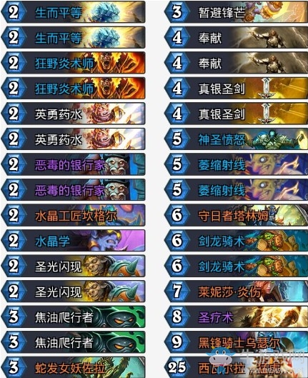 《爐石傳說》拉斯塔哈的大亂斗狂野傳說元?dú)怛T卡組推薦