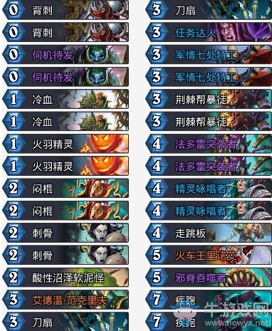 《爐石傳說》拉斯塔哈的大亂斗傳說高分段奇跡賊卡組推薦