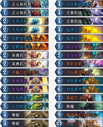 《爐石傳說》拉斯塔哈的大亂斗王師傅中速墻騎卡組推薦