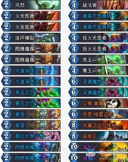 《爐石傳說》拉斯塔哈的大亂斗狂野上分偶數薩卡組推薦