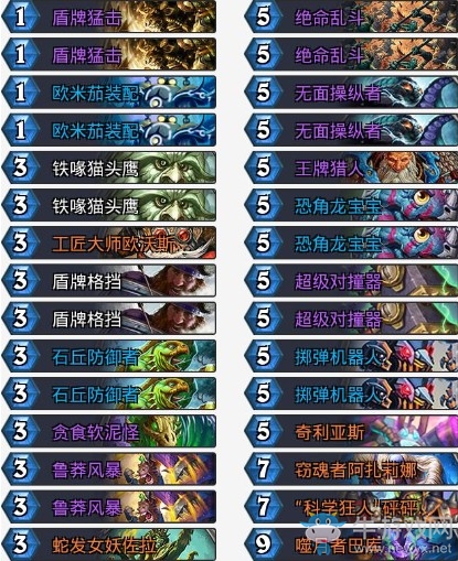 《爐石傳說》拉斯塔哈的大亂斗xhope奇數防戰卡組推薦