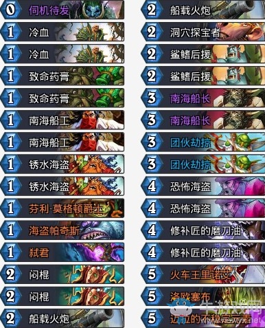 《爐石傳說》拉斯塔哈的大亂斗狂野海軍賊卡組推薦