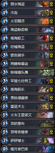 《爐石傳說》拉斯塔哈的大亂斗狂野海盜奇數賊卡組推薦