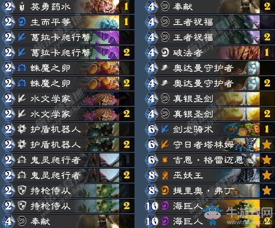 《爐石傳說(shuō)》拉斯塔哈的大亂斗狂野第三偶數(shù)騎卡組推薦