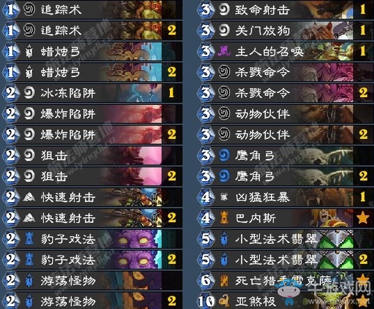 《爐石傳說》拉斯塔哈的大亂斗國服第五狂野極巴獵卡組推薦