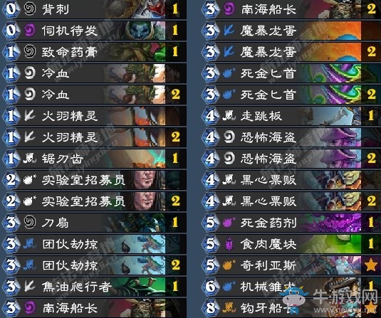 《爐石傳說》拉斯塔哈的大亂斗招募海亡賊卡組推薦