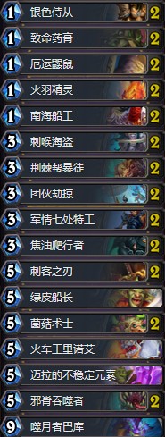 《爐石傳說》拉斯塔哈的大亂斗wiRer奇數賊卡組推薦