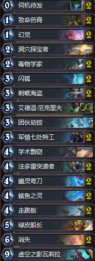 《爐石傳說》拉斯塔哈的大亂斗王師傅彎刀賊卡組推薦