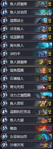 《爐石傳說》拉斯塔哈的大亂斗kiwiinbacon的魚人薩卡組推薦