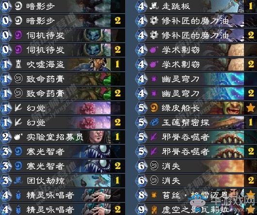 《爐石傳說(shuō)》拉斯塔哈的大亂斗傳說(shuō)800剽竊賊卡組推薦