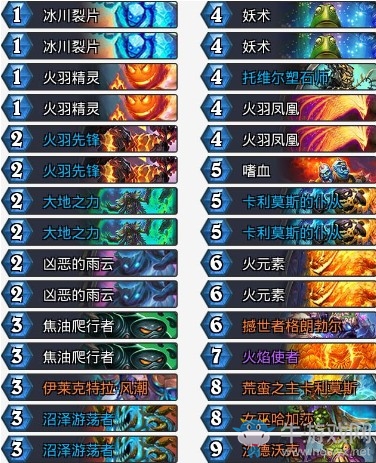 《爐石傳說》拉斯塔哈的大亂斗小白露元素薩卡組推薦