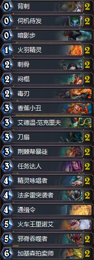 《爐石傳說》拉斯塔哈的大亂斗亞服傳說奇跡賊卡組推薦