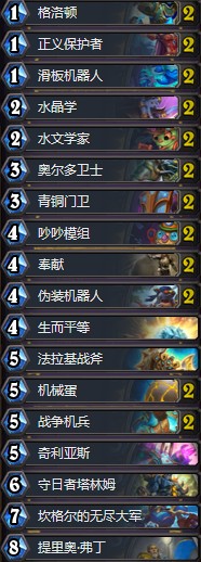 《爐石傳說》拉斯塔哈的大亂斗buff機械騎卡組推薦