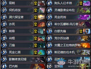 《爐石傳說》拉斯塔哈的大亂斗HSreplay狂野亡語賊卡組推薦