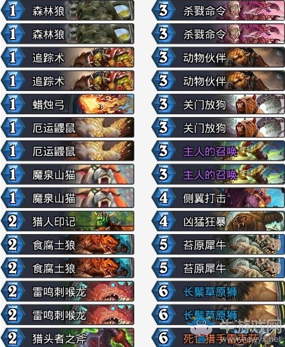 《爐石傳說》拉斯塔哈的大亂斗版本末期獵爹卡組推薦