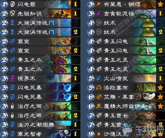 《爐石傳說》拉斯塔哈的大亂斗狂野傳說青玉戰(zhàn)吼薩卡組推薦