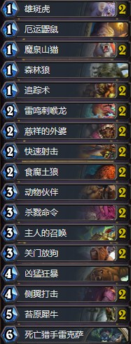 《爐石傳說》拉斯塔哈的大亂斗狂野Jakaso中速獵卡組推薦