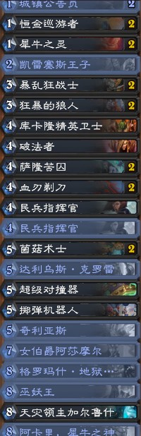 《爐石傳說》拉斯塔哈的大亂斗HSreplay突襲戰卡組推薦