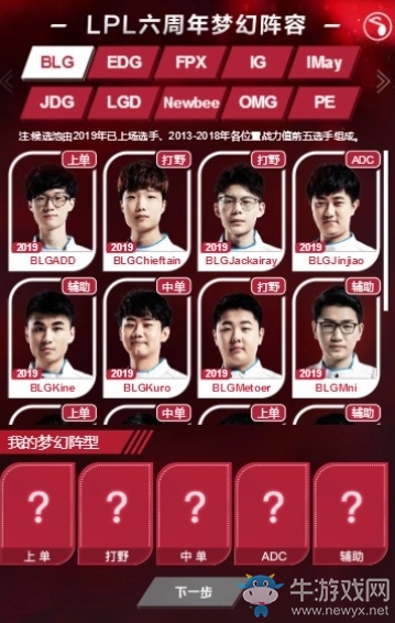 《LOL》我的LPL六周年夢幻陣容