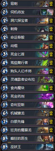 《爐石傳說》拉斯塔哈的大亂斗傳說第十大哥賊卡組推薦