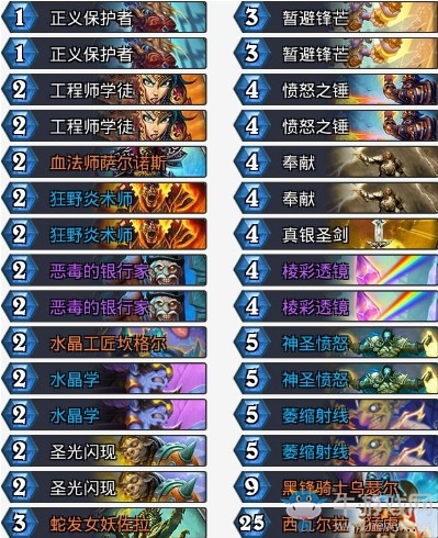 《爐石傳說》拉斯塔哈的大亂斗版本末期元氣騎卡組推薦