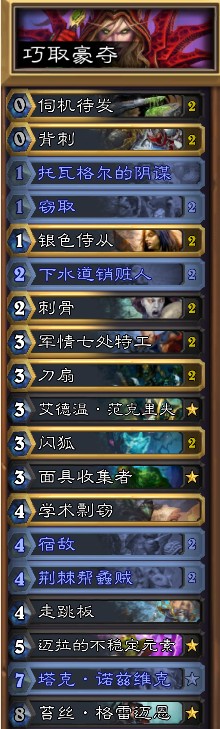 《爐石傳說》暗影崛起版本威茲班盜賊卡組介紹