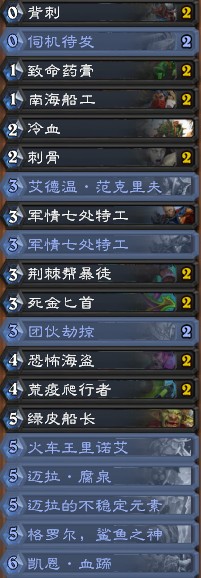 《爐石傳說》暗影崛起亡語海盜賊卡組推薦