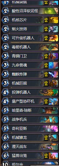 《爐石傳說》暗影崛起亡語機械獵卡組推薦