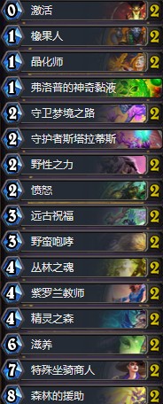 《爐石傳說》暗影崛起標準亂斗角斗場德魯伊卡組大全