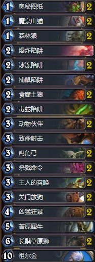 《爐石傳說》暗影崛起祖爾金野獸混搭獵卡組推薦